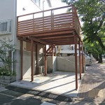 車庫上独立ウリンデッキ1