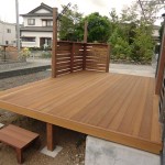 新築のお庭にウリンデッキ2