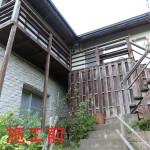 斜面の大型ウリンデッキ1