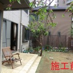 芝生から快適なウリンデッキへ1